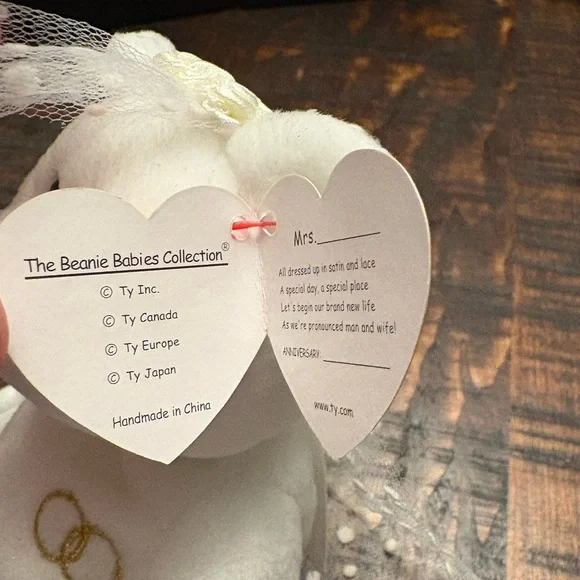 Beanie Baby Wedding bear (Female) 2001 - Picture 3 of 3